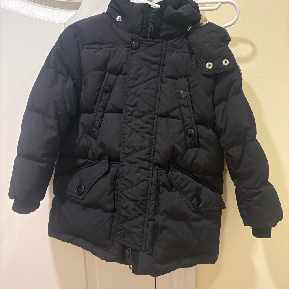Burberry Kids Black Quilted Puffer Jacket